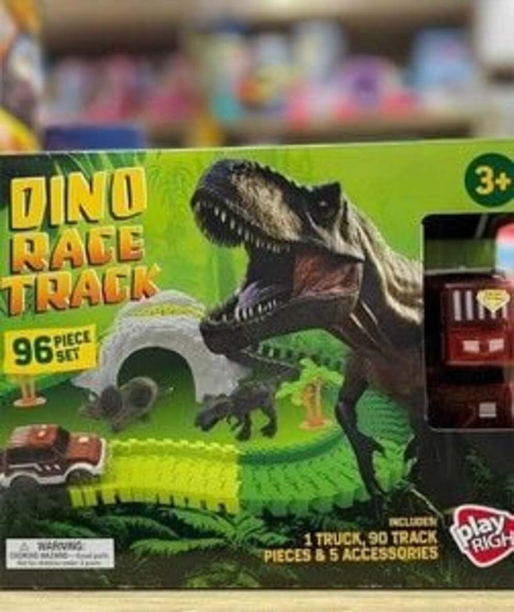 Play Right Dino Race Track 96 Piece Set with Flexible Track‎ and Truck